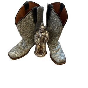Tanner Krolle Kids Glittery Silver Boots